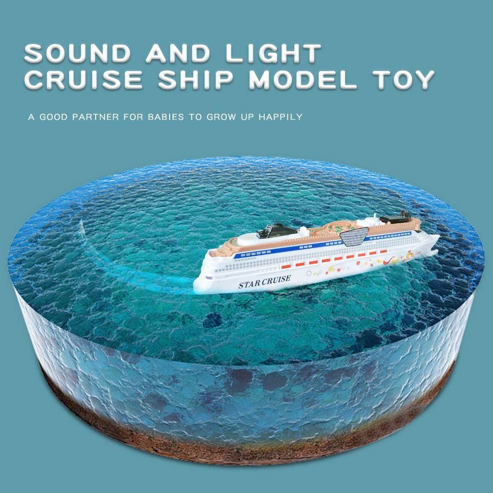 For Kids Collection with Light and Sound Ocean Liner Boat Toy Home Decoration Cruise Ship Model Toy