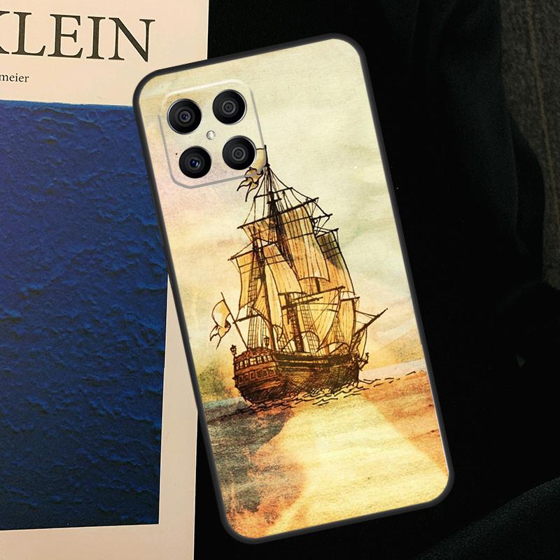 Sailing Pirate Ship Case For Honor X9b X9c X8b X9a X8a X8 X9 50 70 90 Lite Honor 200 Pro Magic 7 5 6 Lite Cover