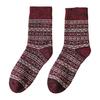 Warm Wool Socks for Men Winter Thermal Thick Crew Socks Vintage Style Retro Pattern Socks for Cold Weather
