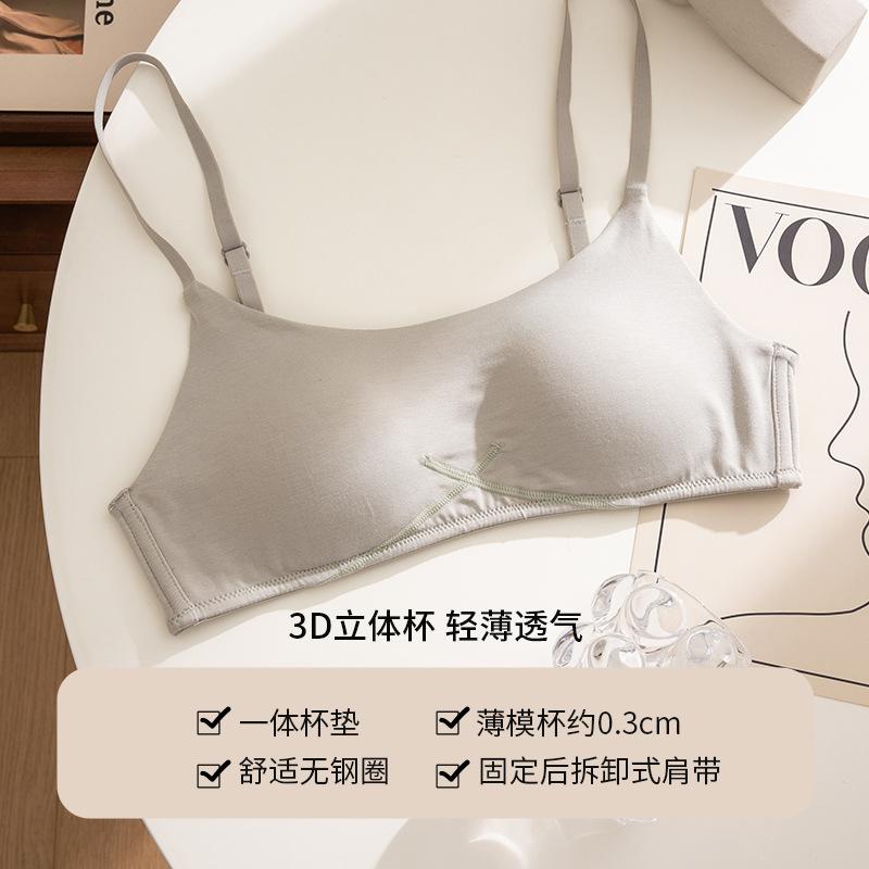 Y Modal round chest one-piece seamless underwear summer thin small breasts gather anti-sagging breathable bra