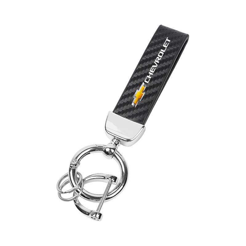 ulcz3 Car Logo Keyring Man Leather Keychain Pendant Accessories For Chevrolet Silverado Camaro Tahoe Equinox Suburban Cruze Malibu
