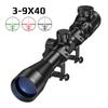 3-9x40 Hunting Riflescope Optical Scope Green Red Illuminated 11/20mm Rail for Air Rifle Optics Hunting Airsoft Sniper Scopes