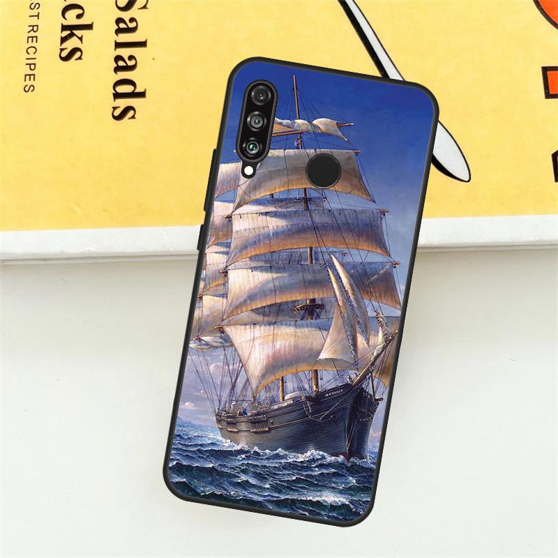 Парусный Пиратский Корабль Лодка Для Huawei Nova 9 10 SE 7i 8i 11i 12i 12s Y73 Y72 Y61 Y91 Y90 Y70 P30 P40 Lite Y60 Pro Чехол