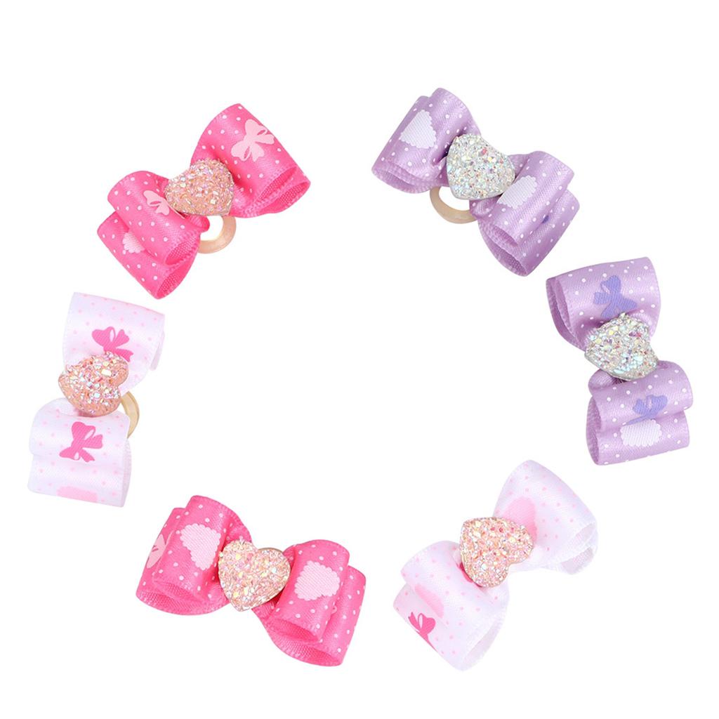 15Pcs Pet Multicolor Hair Bowknot Bows Grooming Accessories for Cat Medium Small Dog