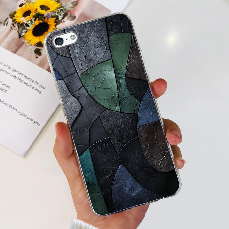 For iPhone 5 5S Case Fashion Astronaut Art Painted Shockproof Soft Cover For iPhone SE 2016 2020 SE2 TPU Funda on iPhone5 Bumper