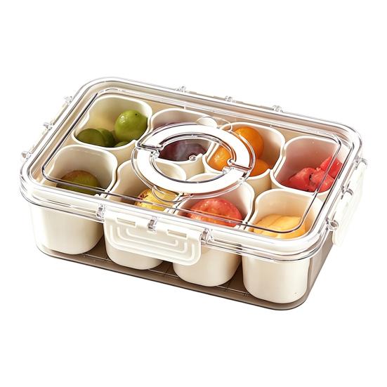 Контейнер для хранения продуктов с крышкой и ручкой Прозрачный органайзер для закусок Влагостойкий кухонный контейнер для орехов, конфет, печенья, сухофруктов