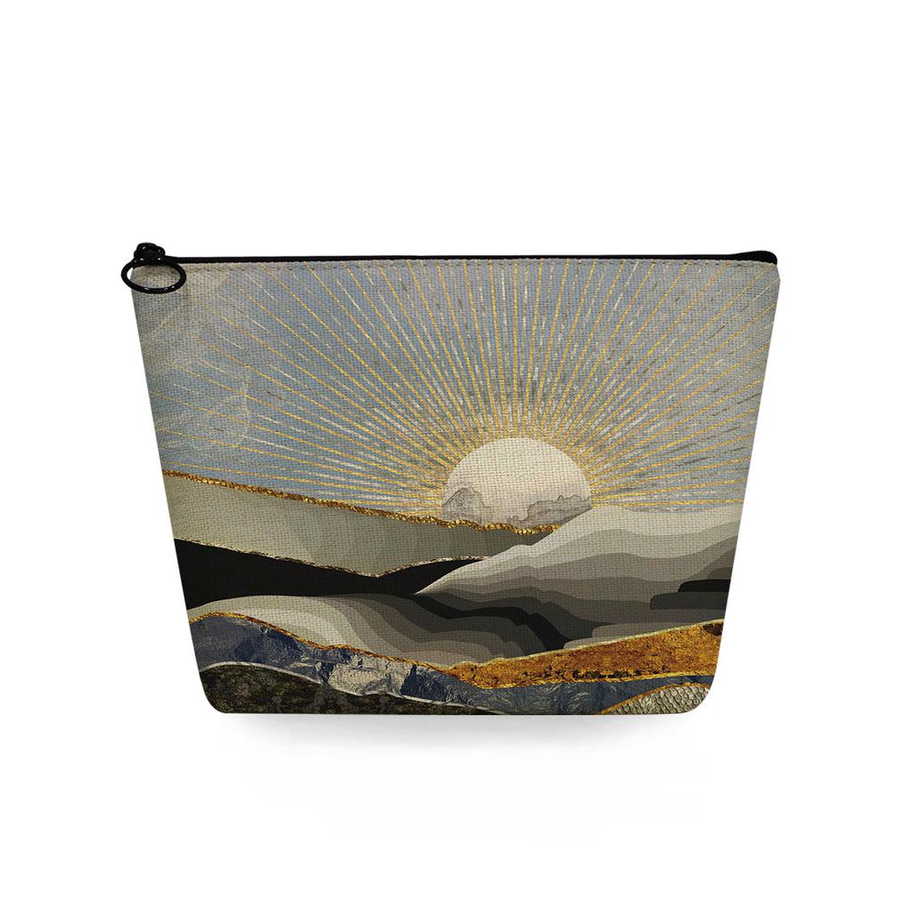 Women Landscape painting Print Cosmetic Bag Toiletries Organize Travel Storage Case 6753 KTB