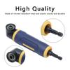 Right Angle Drill Attachment Cordless Yellow Blue 1/4inch Hex Handle Compact Right Angles Drills Driver for Woodworking Tools