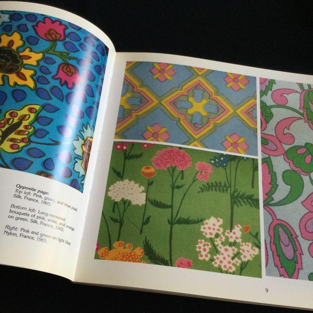 [USED] 1960s Floral Print Design Fabric Textile Book Flower