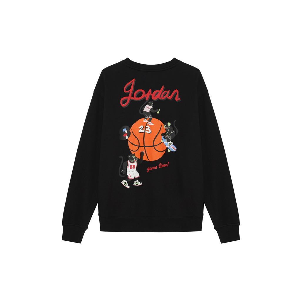 Jordan Круглый вырез пуловер удобный длинный рукав толстовка мужская толстовка черный HV1750010
