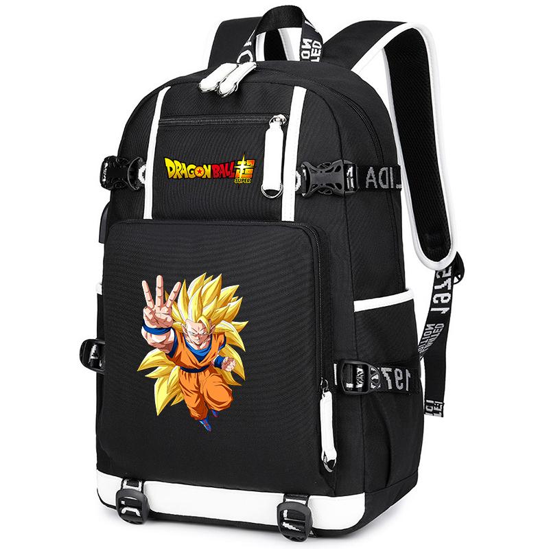 Рюкзак-сумка унисекс в стиле аниме «Dragon Ball» для девочек, мальчиков, студентов, подростков, детей, женщин, большая вместительная сумка для ноутбука, милая повседневная школьная сумка, подарок на день рождения для детей