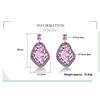 Umcho Серьги-капли Created Nano Pink Morganite, роскошные серьги из стерлингового серебра 925 пробы