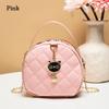 Female Cute Cat PU Leather Messenger Bag Round Handbags Crossbody Chain Shoulder Bags
