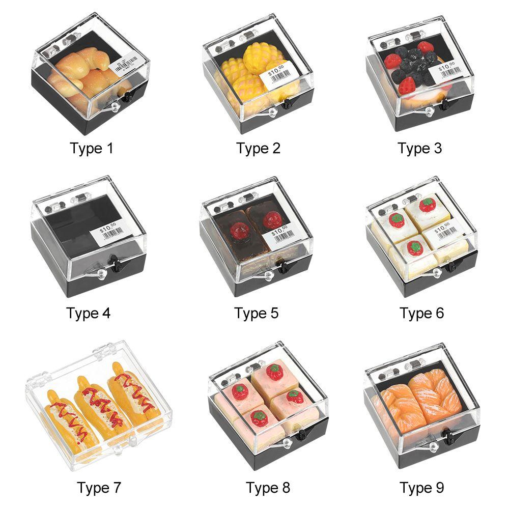 1:12 Scale Miniature Boxed Bread Dollhouse Cake Simulation Food Doll Accessories Scene Model Kitchen Toy Playing House Gift Toy