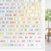 Rainbow Window Privacy Film Stained Glass Window Cling Non-Adhesive Removable Static Cling Decorative Window Sticker for Home