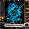 TapestryNorwich City Custom Name Text Personalized Wall Hanging Tapestry Home Wall Decor
