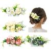 Цветочный гребень для волос Свадебные аксессуары для волос Свадебные украшения для волос с кристаллами Цветочный гребень для волос с листьями