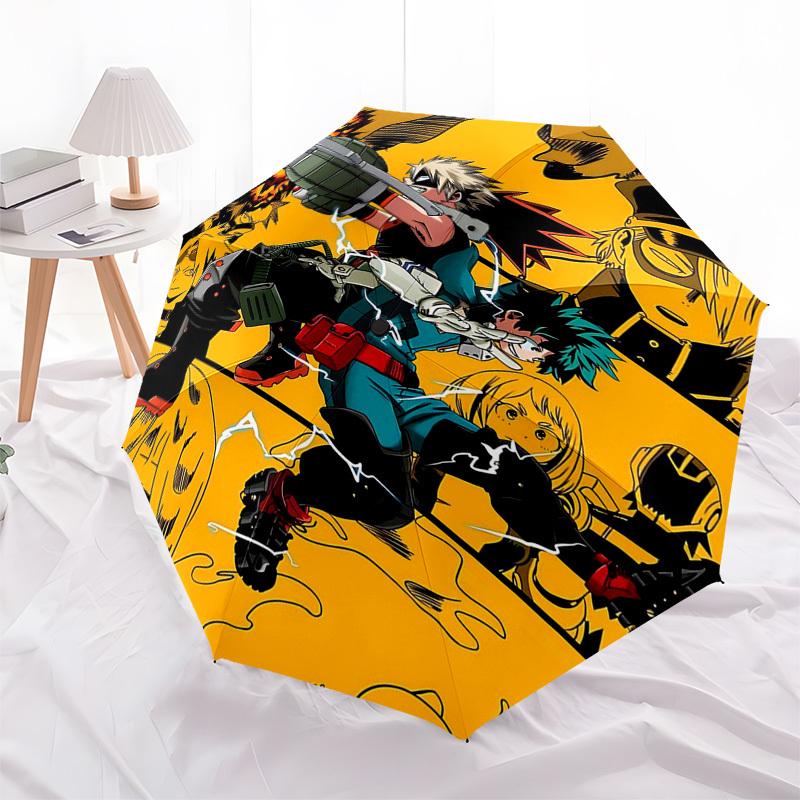 1pc Anime Characters Automatic Opening Folding Umbrella, 8 Bone Iron Frame, Outdoor for Fans, Travelers & Daily Use, Perfect Gift for Anime Lovers.T04