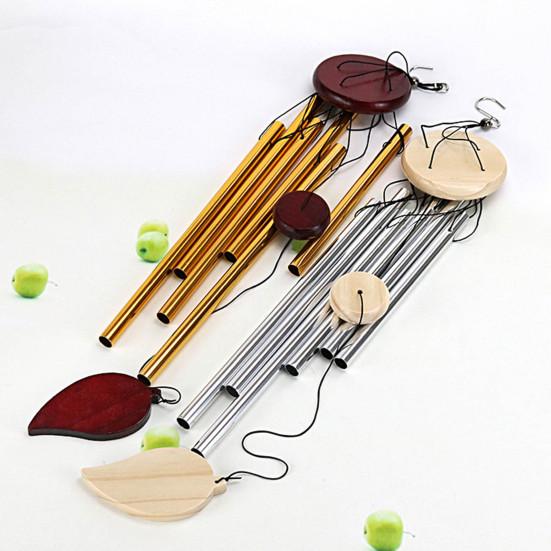 Металлический колокольчик ветра с 6 алюминиевыми трубками, естественная успокаивающая мелодия, садовое патио, уличное украшение, подвесной колокольчик, подарки на день рождения