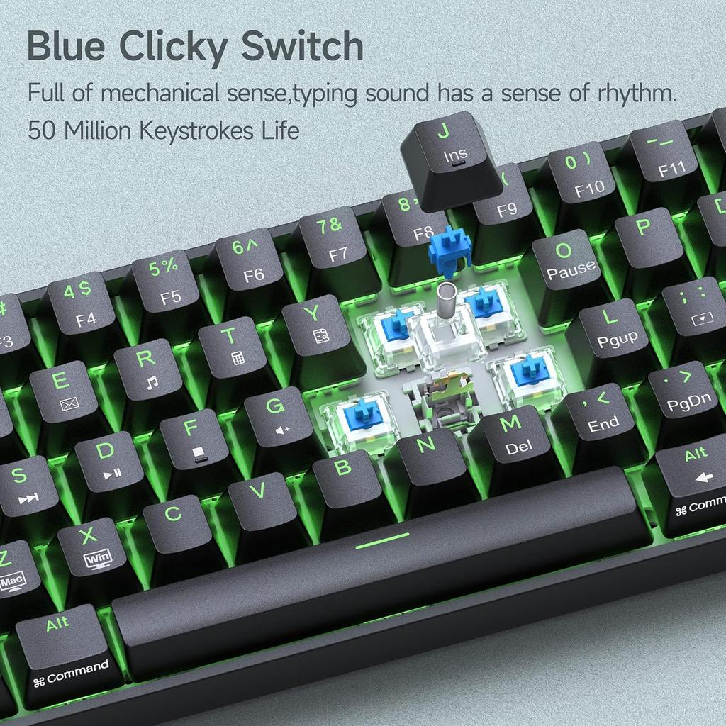 Custom Russian Letters Tastatur Red Switches Switch Blue Keyboard Claviers Mechanical Gaming Keyboards