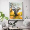 DIY Elephant 5D Diamond Painting Full Round Drill Rhinestone Animal Diamond Embroidery Cross Stitch Mosaic Kits Wall Art Decor