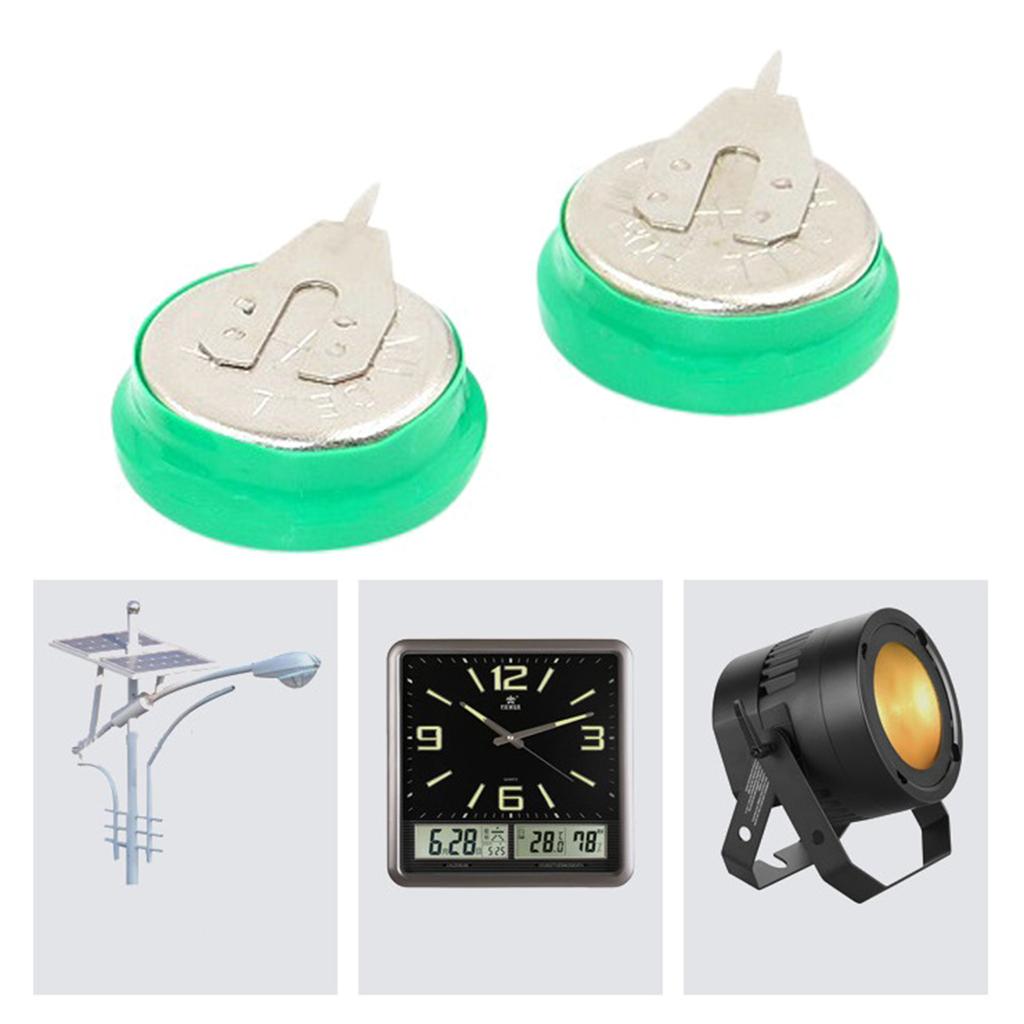 Высокая емкость NiMh аккумуляторные батареи Длительный срок службы 1.2V 80mAh плоские круглые батареи с паяными штырями для электроигрушки