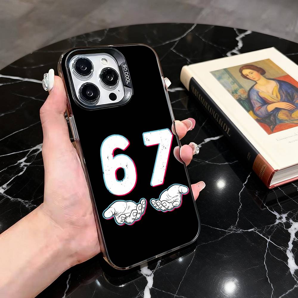 S-Six SS S-Seven 67 Чехол для телефона для iPhone 17,16,15,14,13,12,11 Plus,Pro Max,XS, Цветной Серебристый Черный Чехол
