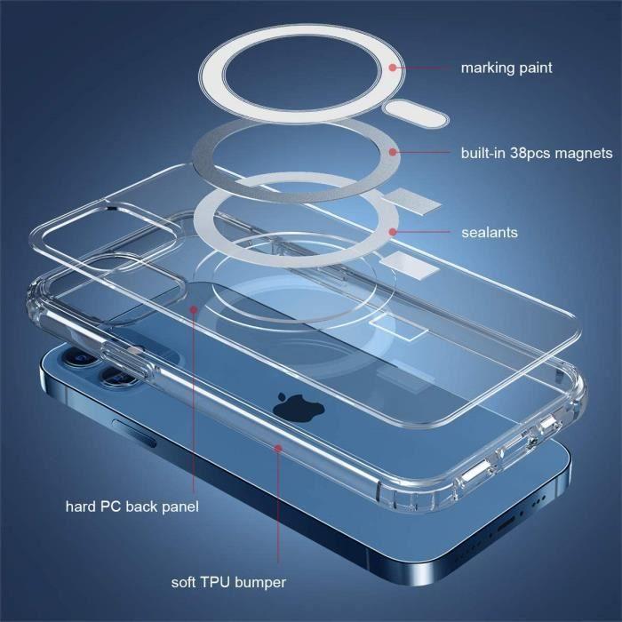 Coque Magnétique - Apple - iPhone 12 Pro Max - Transparente - Slim Fit - Compatible Magsafe