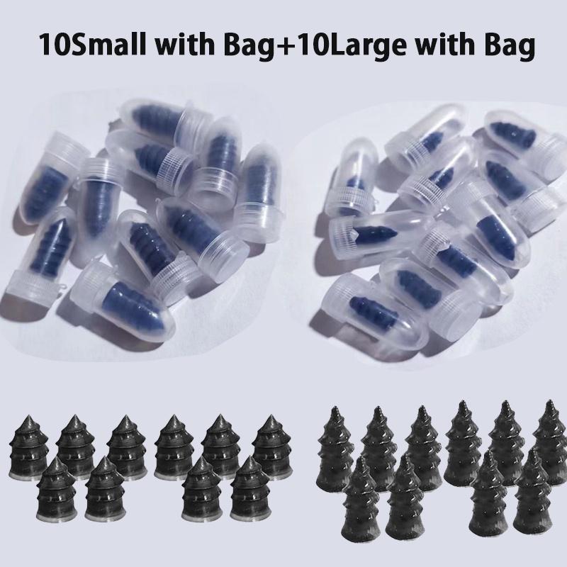 20 шт. универсальный вакуумный набор для ремонта шин для автомобиля, мотоцикла, скутера, резиновые бескамерные шины, ремонтный комплект, без клея, ремонт шин, гвозди