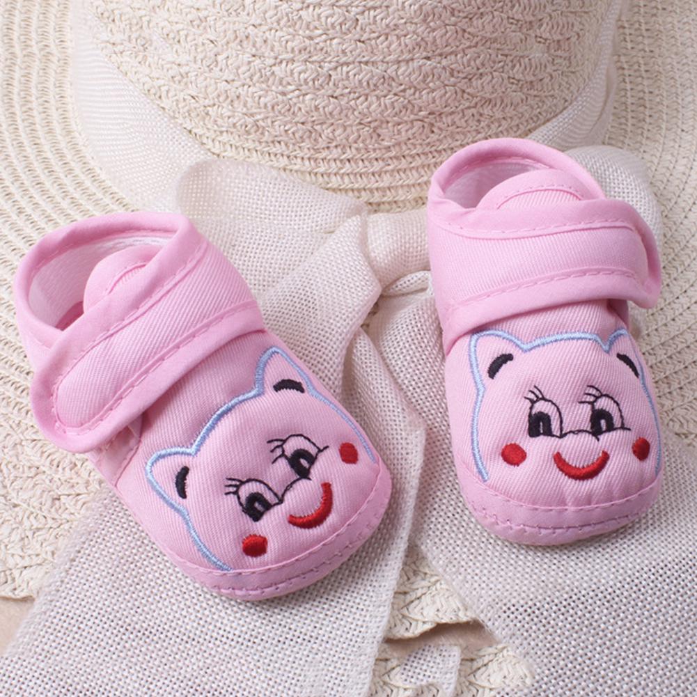 Girl Cartoon Slip Prewalker Flat Boy Anti Breathable Toddler Shoes
