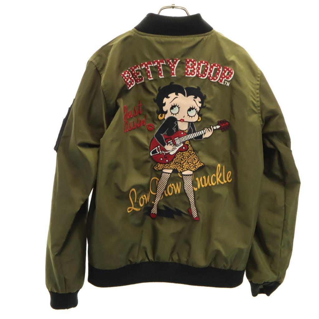 LOW BLOW KNUCKLE BETTY BOOP Betty Boop collaboration Reversible MA-1 Jacket Men's Used