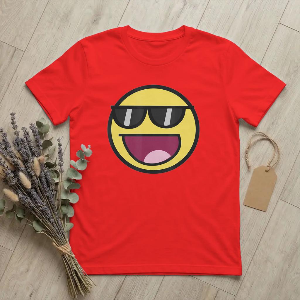 Эпичный Face Meme Y2K Крутые Футболки Унисекс 100% Хлопок Потрясающие Футболки С Круглым Вырезом Забавные Футболки С Коротким Рукавом Товар Подарок