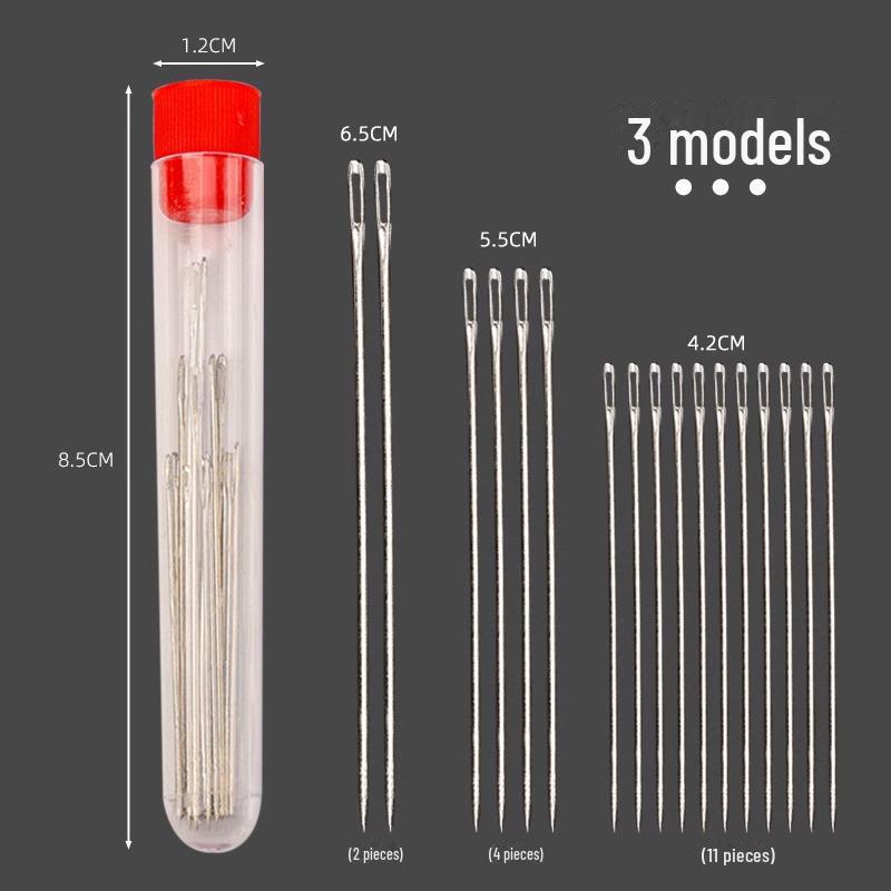Стальные швейные иглы с большим ушком - Идеальны для ручного шитья, вышивки, квилтинга и для пожилых людей с легким продеванием нити