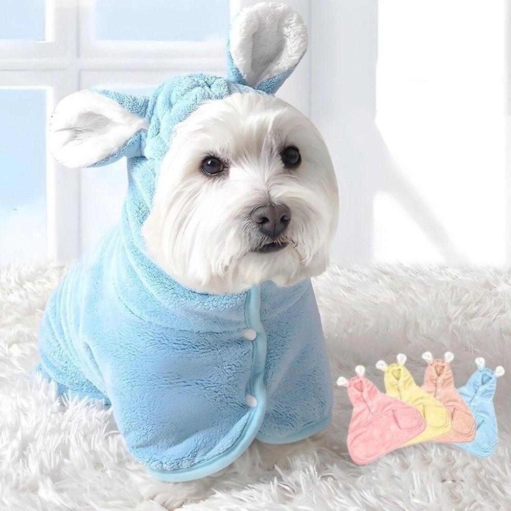 Super Absorbent Dog Bathrobe Quick-drying Cat Bath Robe  for Small Medium Large Dogs