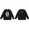 BAPE-Style Heavyweight Cotton Crewneck Sweatshirt Mens Oversized Streetwear Pullover Fall