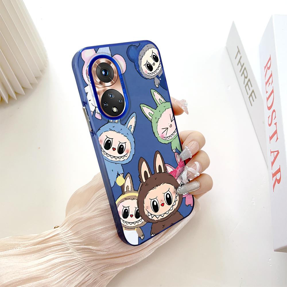 Раскрашенный узор, разноцветный, серебристый, двусторонний твердый корпус, противоударный противоударный чехол для телефона для Huawei Honor Infinix Tecno iPhone