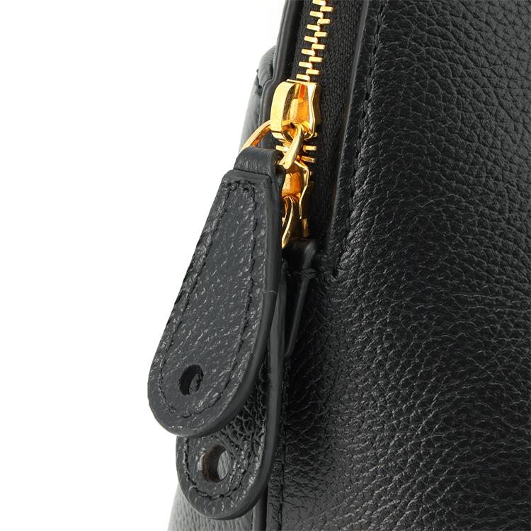 Balenciaga Ville Logo Print Leather Shell Bag Women Shoulder Bag Black 550645-0OTNM-1090