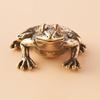 Solid Brass Retro Frog Tea Pet - Creative Home and Desktop Ornament