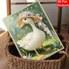Pearl painting kit features elegant duck with floral hat 5D pearls mosaic art style home wall decoration.