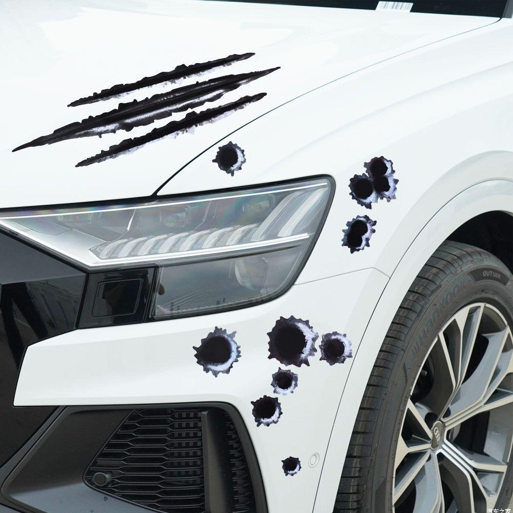 Авто Стайлинг Мотоциклы Декорация Авто Шлем Стикер 3D Авто Наклейки Авто Декаль Наклейка Имитация Дыры