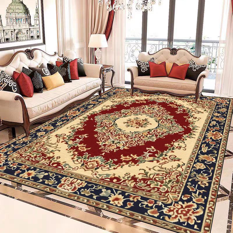 European Luxury Large Carpet Living Room Decoration Home Rug Non-slip Lounge Cloakroom Bedroom Rugs Comfortable Soft Baby Mat