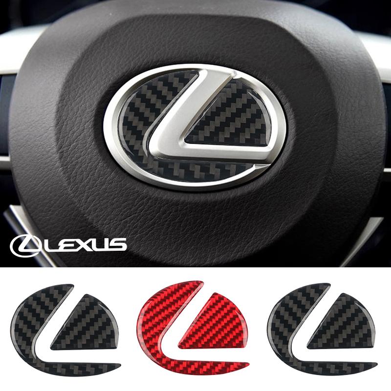 Car Steering Wheel Decorative Stickers Carbon Fiber Emblem For Lexus F SPORT ES RX NX LS UX LM LX GX LC RZ IS CT GS RC HS SC TX