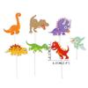 Themed Cake Dinosaur Accessory Paper Flag Plugin Set Birthday Party Decoration