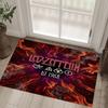 Led Zeppelin Design Crystal Velvet Carpet Cozy Non?Slip Printed Rug For Bedroom Living Room Entrance