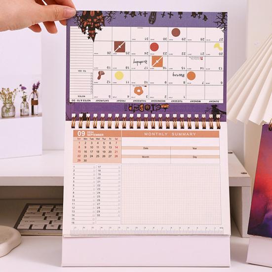 Мини-календарь на 2024-2025 гг. Настольный календарь на 18 месяцев, ежемесячный планировщик, список дел