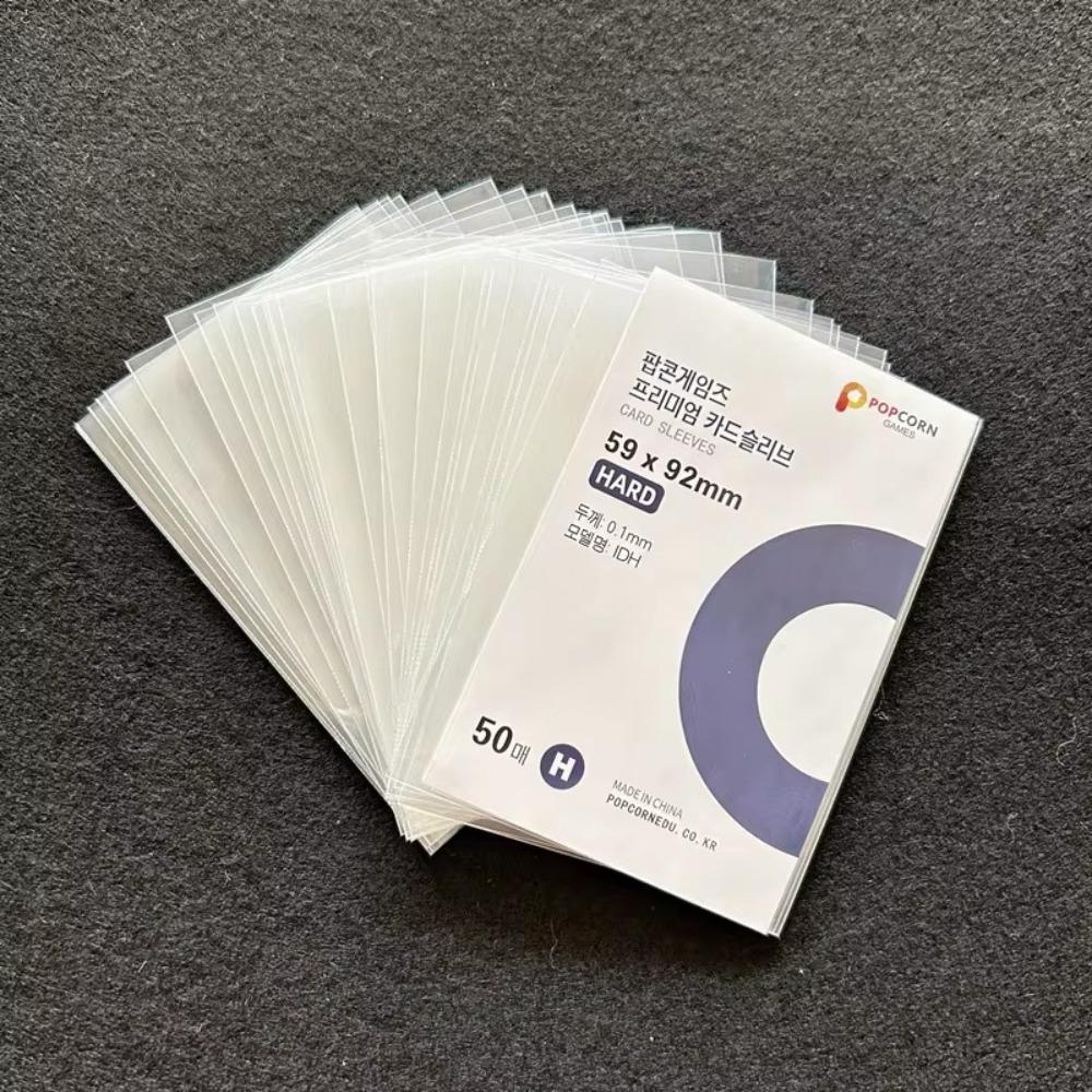 50 шт. прочных 3-дюймовых чехлов для карточек Kpop, прозрачных канцелярских принадлежностей, голографических защитных пленок для фотокарточек, переплетов для альбомов