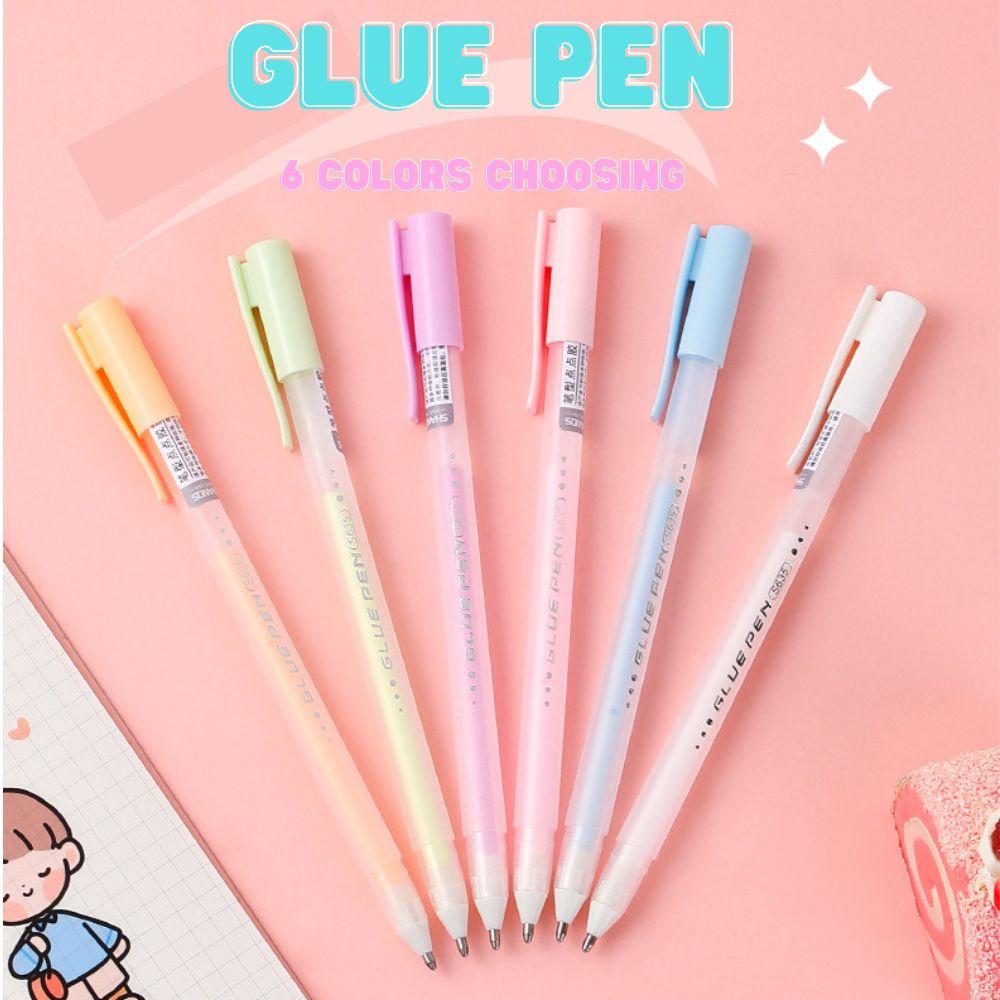 Creative Solid Glue Stick Pen Candy Color High Viscosity Glue School Supplies Glue Pen