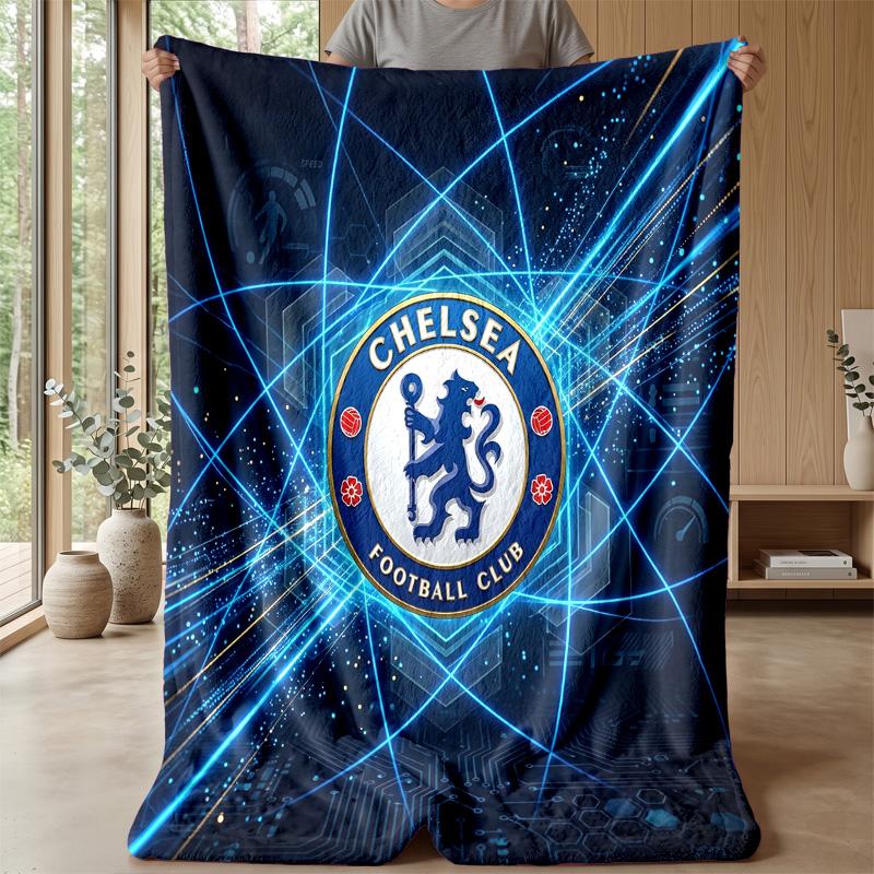 Chelsea FC Theme blanket Soft Flannel Blanket Plush Throw Blanket Cozy Sofa Bed Blanket for Home Decor