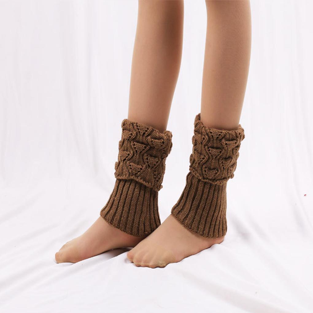 Зимние чулки выше колена, длинные вязаные гетры, шикарные теплые полосатые гетры