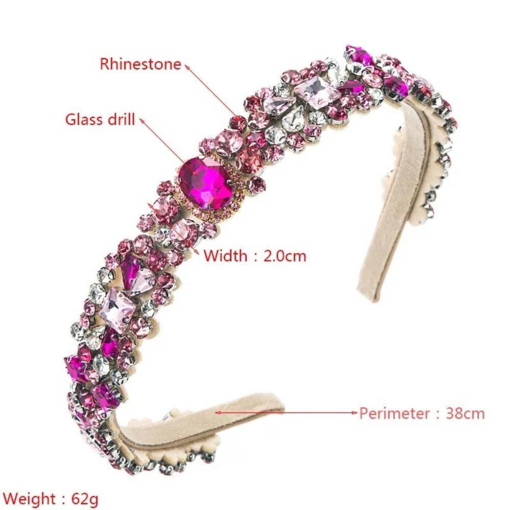 Retro Women Baroque Hairbands European and American Rhinestone Full Diamond Headband Palace Style Hair Ties Hair Accessory
